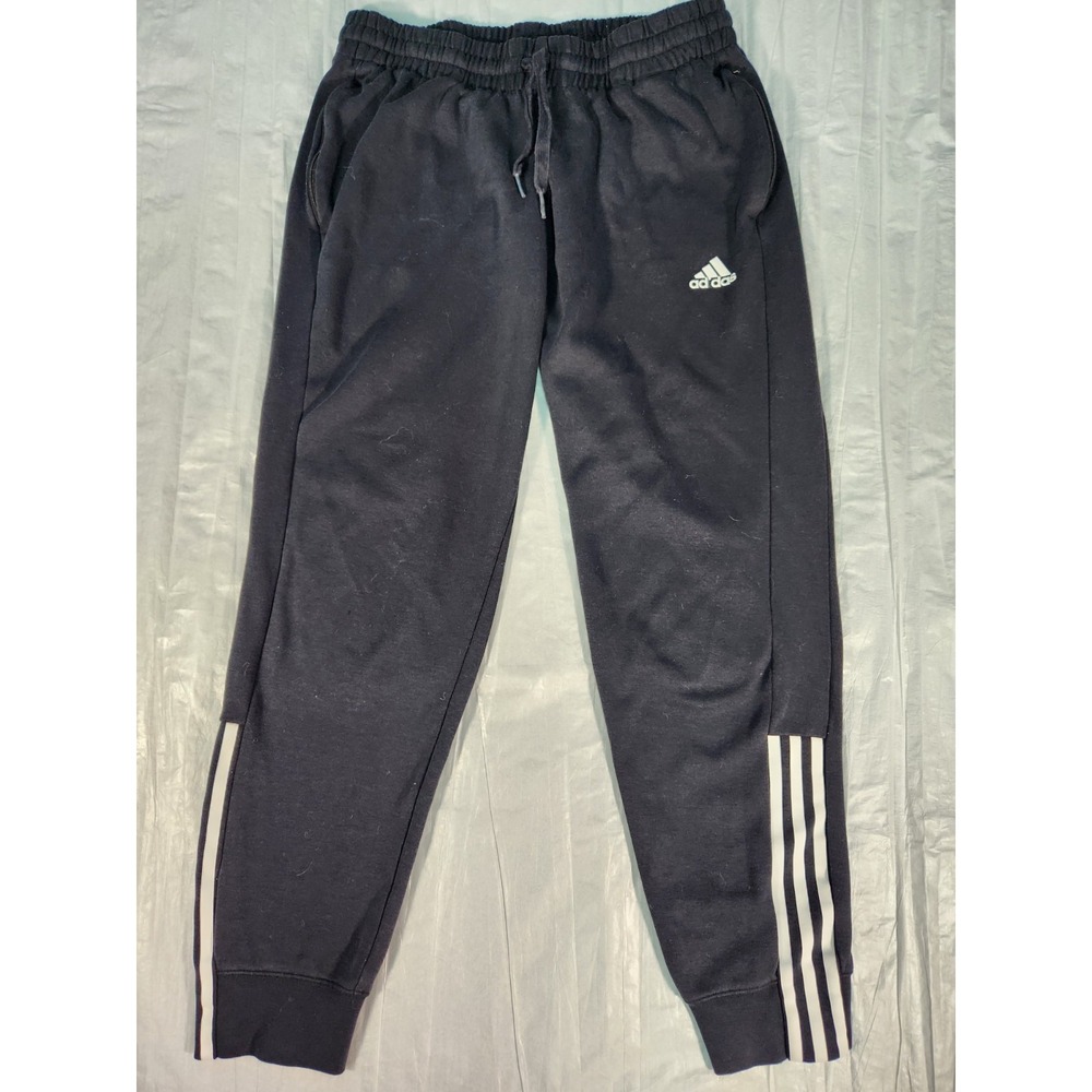 Adidas Sweatpants Mens Medium Black Y2k Taper Leg Fleece Jogger M